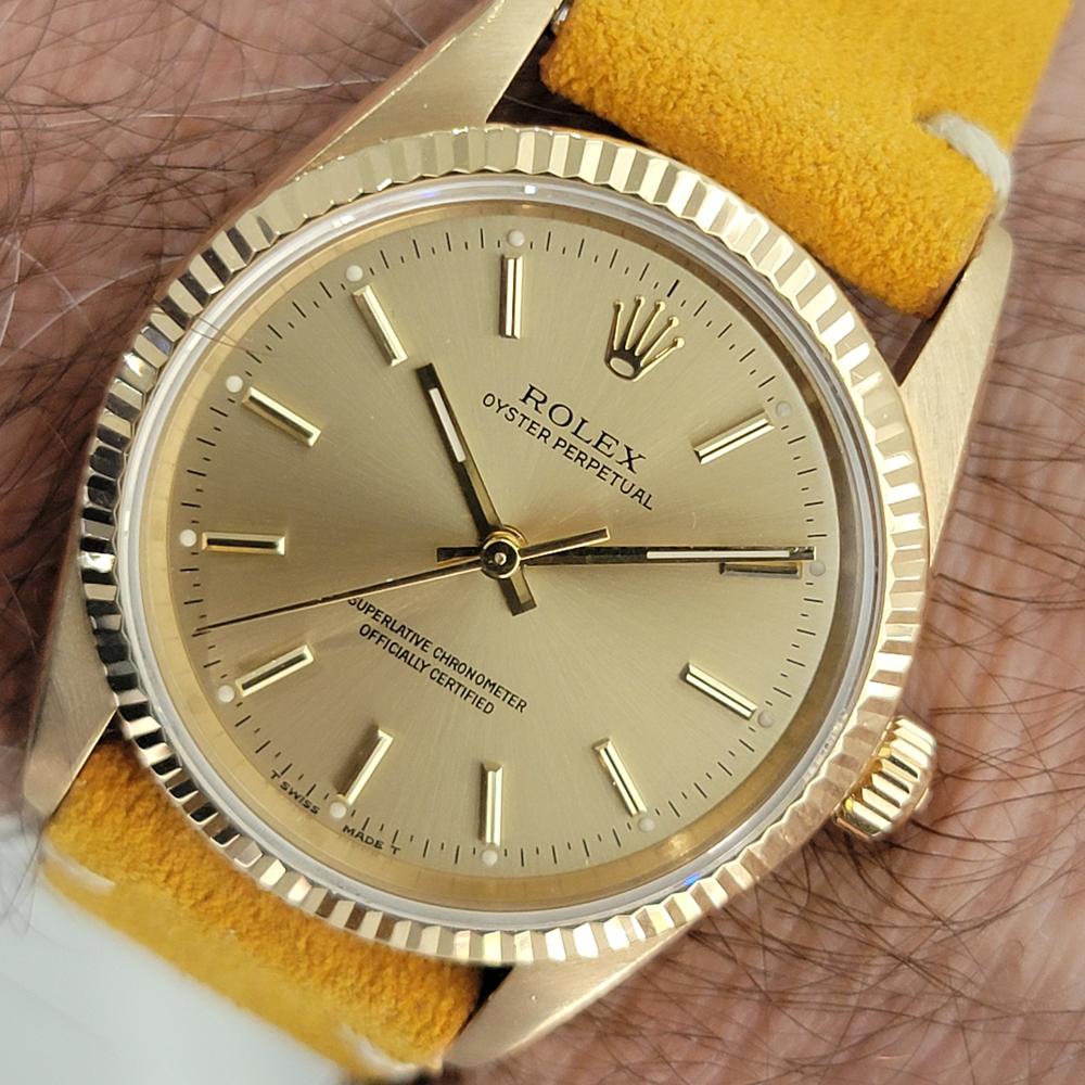 Mens Rolex Oyster perpetual Ref 14238  18k Solid Gold 35mm Automatic 1990s NA138 8