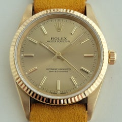 Mens Rolex Oyster perpetual Ref 14238  18k Solid Gold 35mm Automatic 1990s NA138