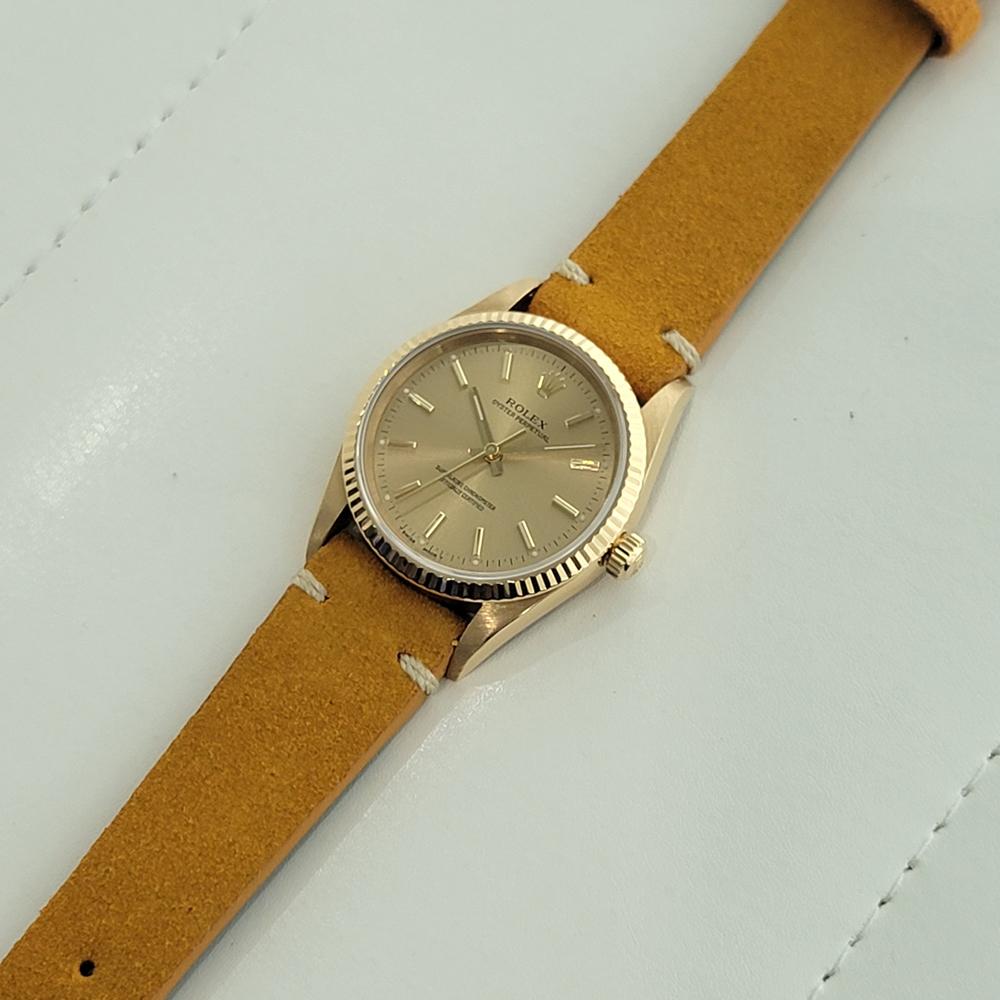 Mens Rolex Oyster perpetual Ref 14238  18k Solid Gold 35mm Automatic 1990s NA138 3