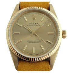 Rolex Oyster perpetual para hombre Ref 14238 Oro macizo de 18 quilates 35 mm Automático de los años 90 NA138
