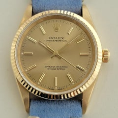 Mens Rolex Oyster perpetual Ref 14238 18k Solid Gold 35mm Automatic 1990s NA138B