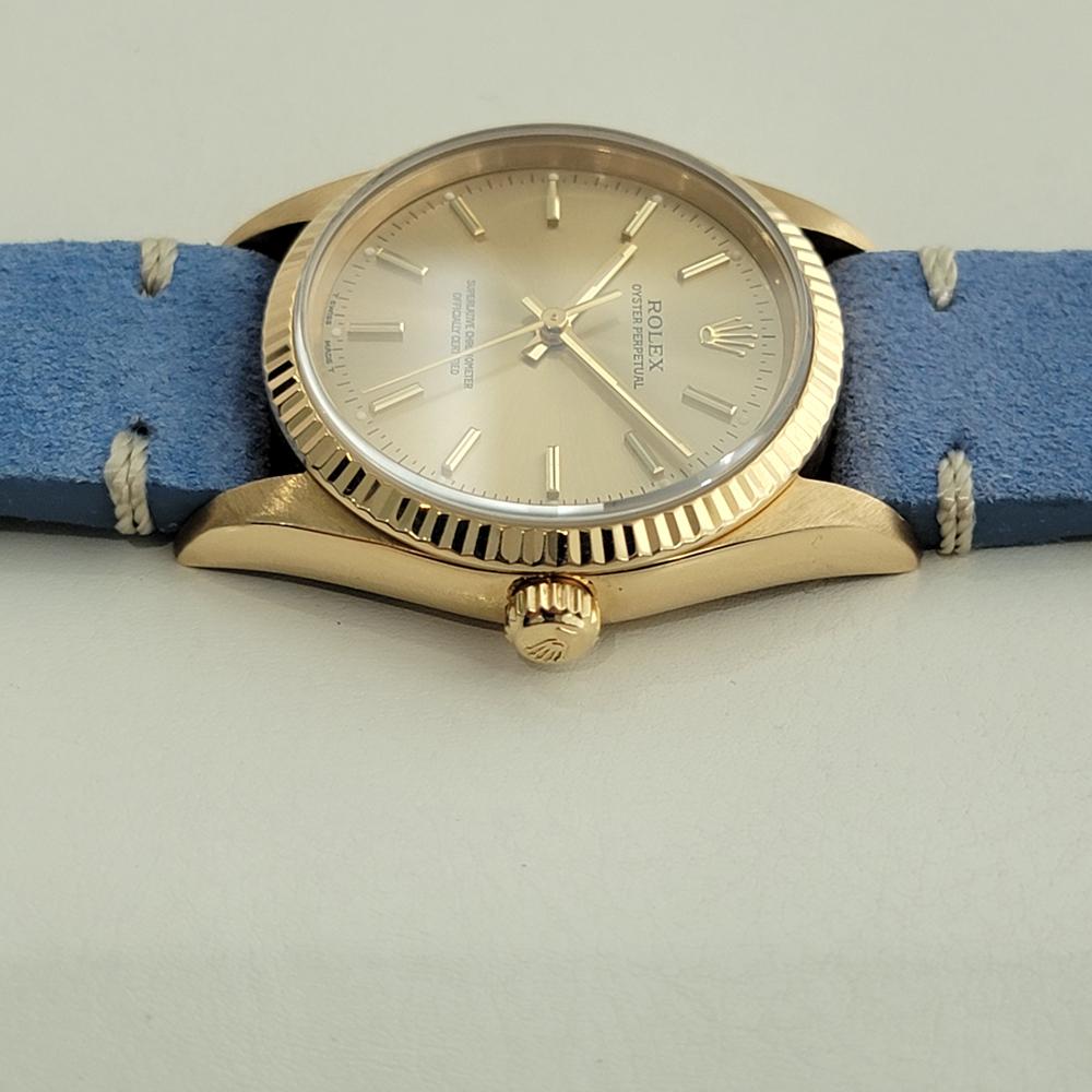 Mens Rolex Oyster perpetual Ref 14238 18k Solid Gold 35mm Automatic 1990s NA138B 1