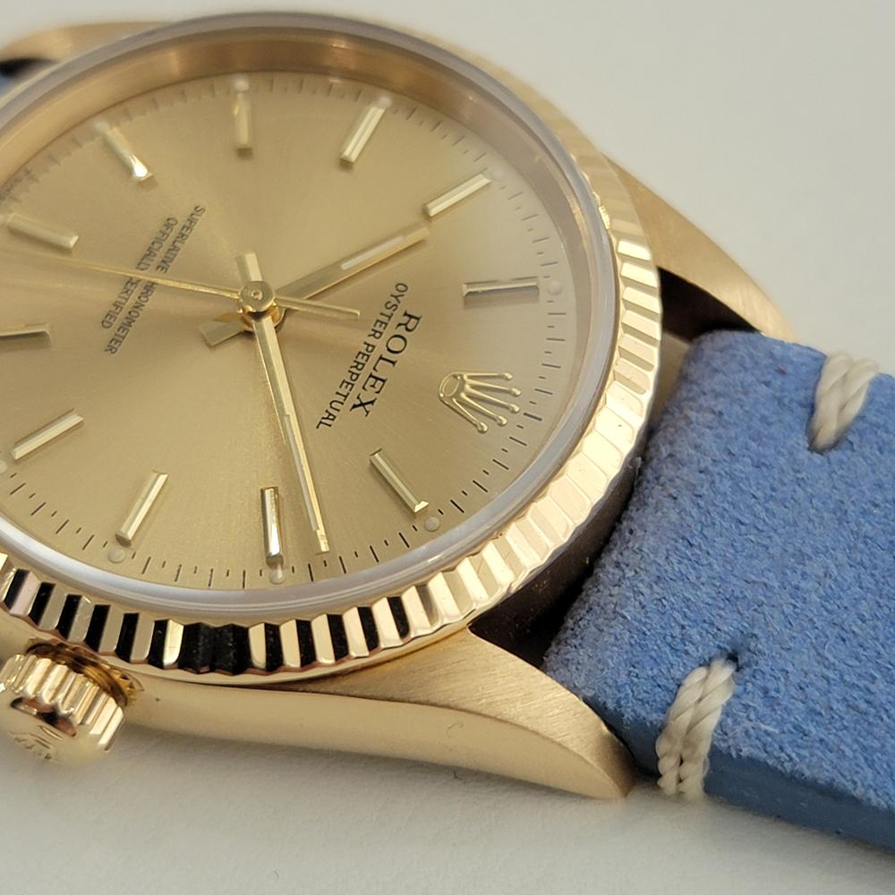 Mens Rolex Oyster perpetual Ref 14238 18k Solid Gold 35mm Automatic 1990s NA138B 2