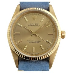 Mens Rolex Oyster perpetual Ref 14238 18k Solid Gold 35mm Automatic 1990s NA138B