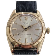 Mens Rolex Oyster Perpetual Ref 3131 14k Gold Automatic 1940s Vintage RA221