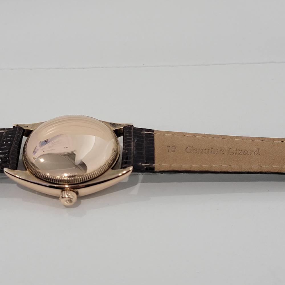 Mens Rolex Oyster Perpetual Ref 4392 18k Rose Gold Automatic 1940s RA62B For Sale 3