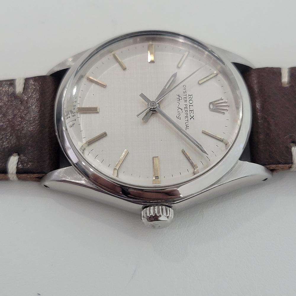 Mens Rolex Oyster Perpetual Ref 5500 Air King Automatic 1970s Swiss RA253B In Excellent Condition In Beverly Hills, CA
