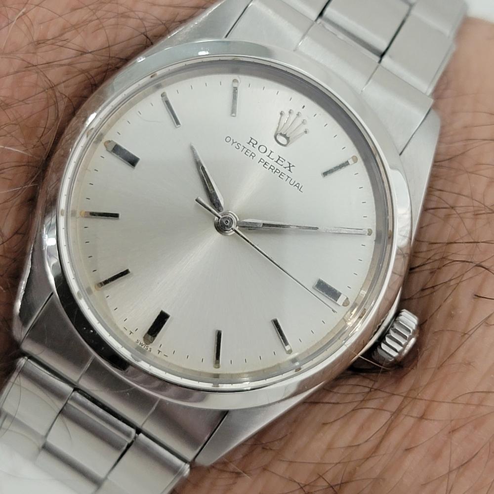 Rolex Oyster Perpetual Réf. 5552 34mm Automatic 1960s Swiss Vintage RA232 pour hommes en vente 9