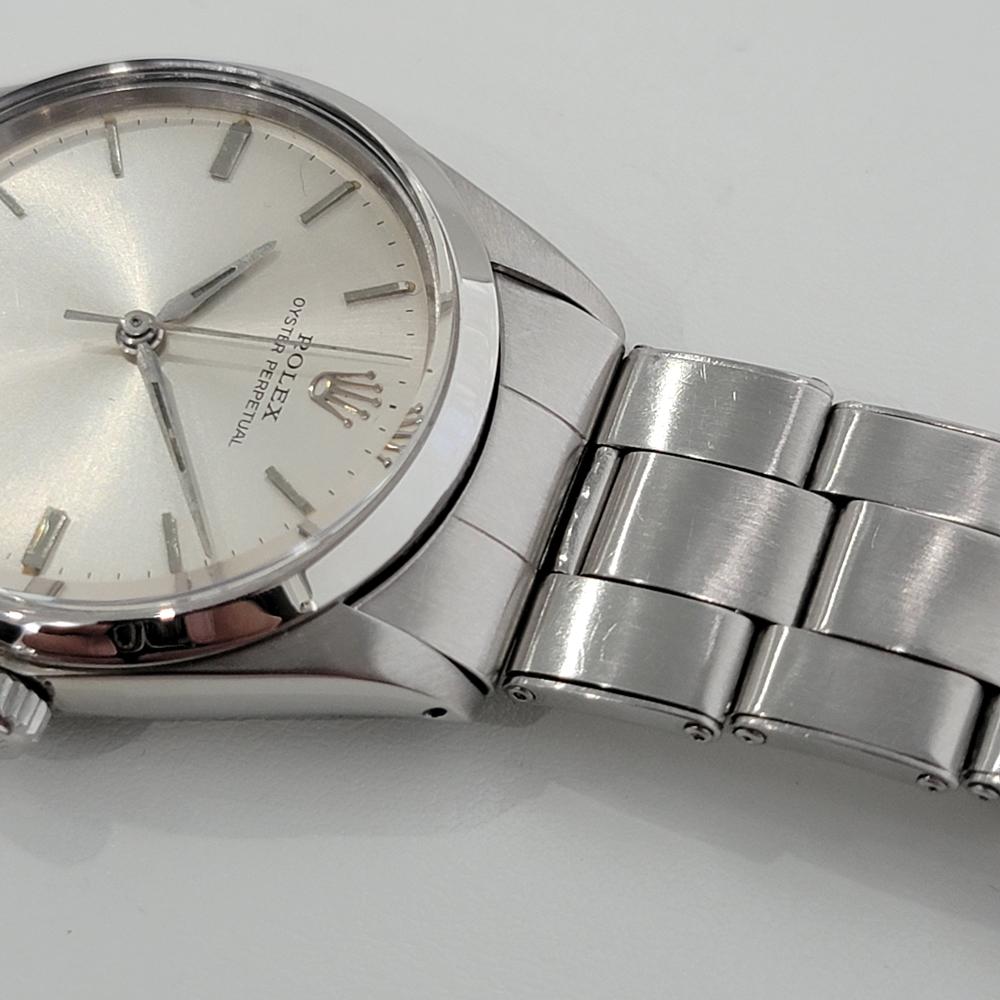 Mens Rolex Oyster Perpetual Ref 5552 34mm Automatic 1960s Swiss Vintage RA232 In Excellent Condition For Sale In Beverly Hills, CA