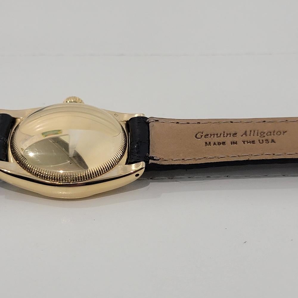 Mens Rolex Oyster Perpetual Ref 6050 18k Solid Gold 32mm Automatic 1950s RA439 For Sale 5
