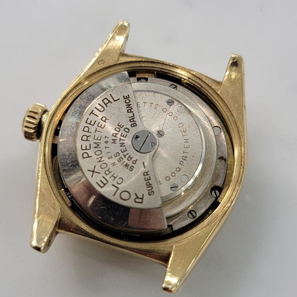 Mens Rolex Oyster Perpetual Ref 6050 18k Solid Gold 32mm Automatic 1950s RA439 For Sale 6