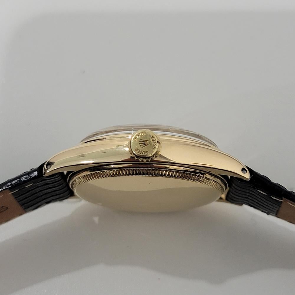 Mens Rolex Oyster Perpetual Ref 6084 18k Solid Gold 34mm Automatic 1950s RA467B 4
