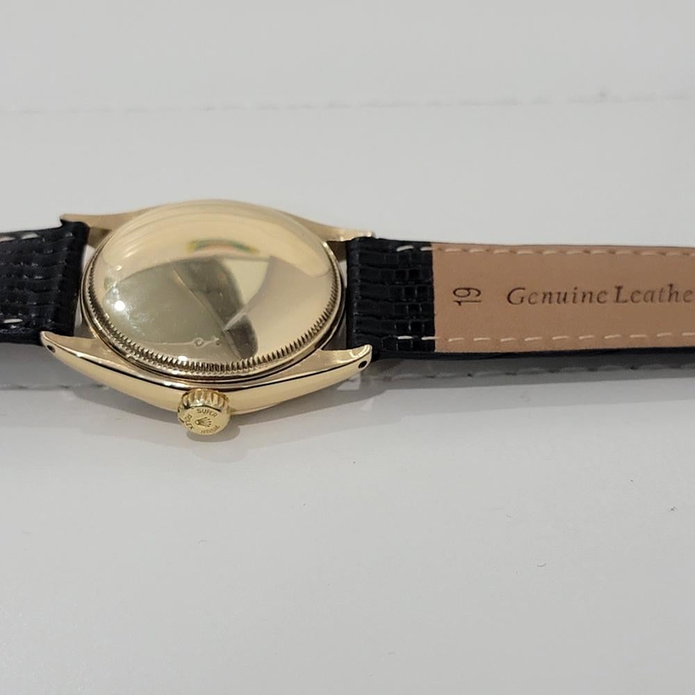 Mens Rolex Oyster Perpetual Ref 6084 18k Solid Gold 34mm Automatic 1950s RA467B 5