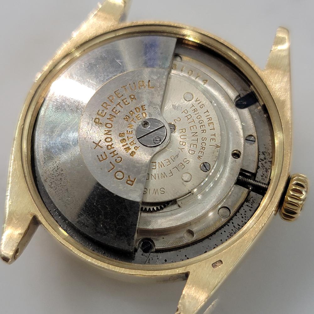 Mens Rolex Oyster Perpetual Ref 6085 34mm 18k Gold Automatic 1950s Swiss RA443B 7