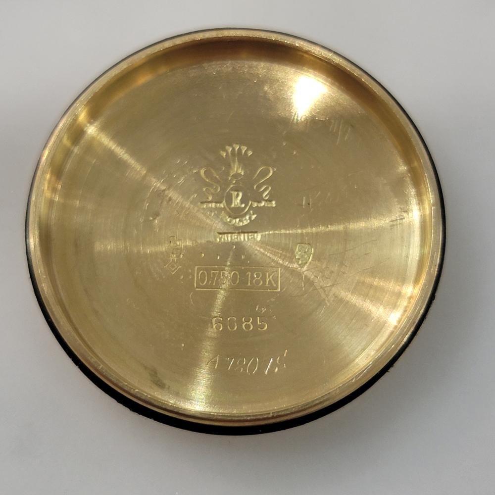 Mens Rolex Oyster Perpetual Ref 6085 34mm 18k Gold Automatic 1950s Swiss RA443B 8