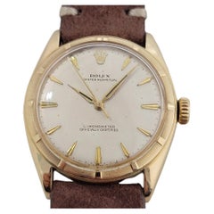 Rolex Oyster Perpetual Uomo Ref 6085 34mm 18k Gold Automatic 1950s Swiss RA443B