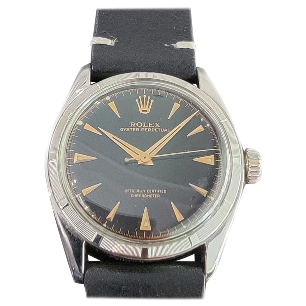 Mens Rolex Oyster Perpetual Ref 6085 Automatic 1950s Vintage MA210BLK