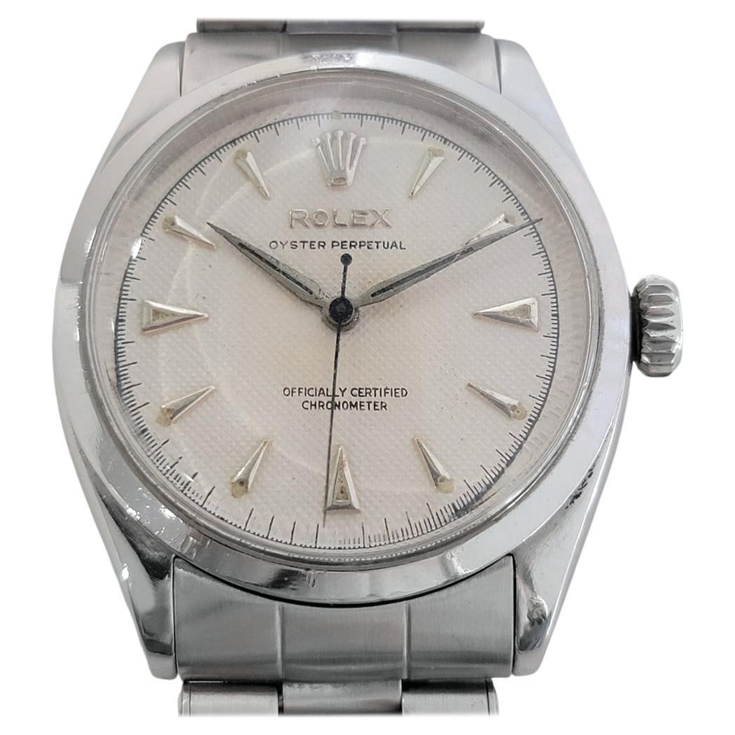Herren Rolex Oyster Perpetual Ref 6284 Blasenrücken Automatik 1950er Jahre Schweizer RA192