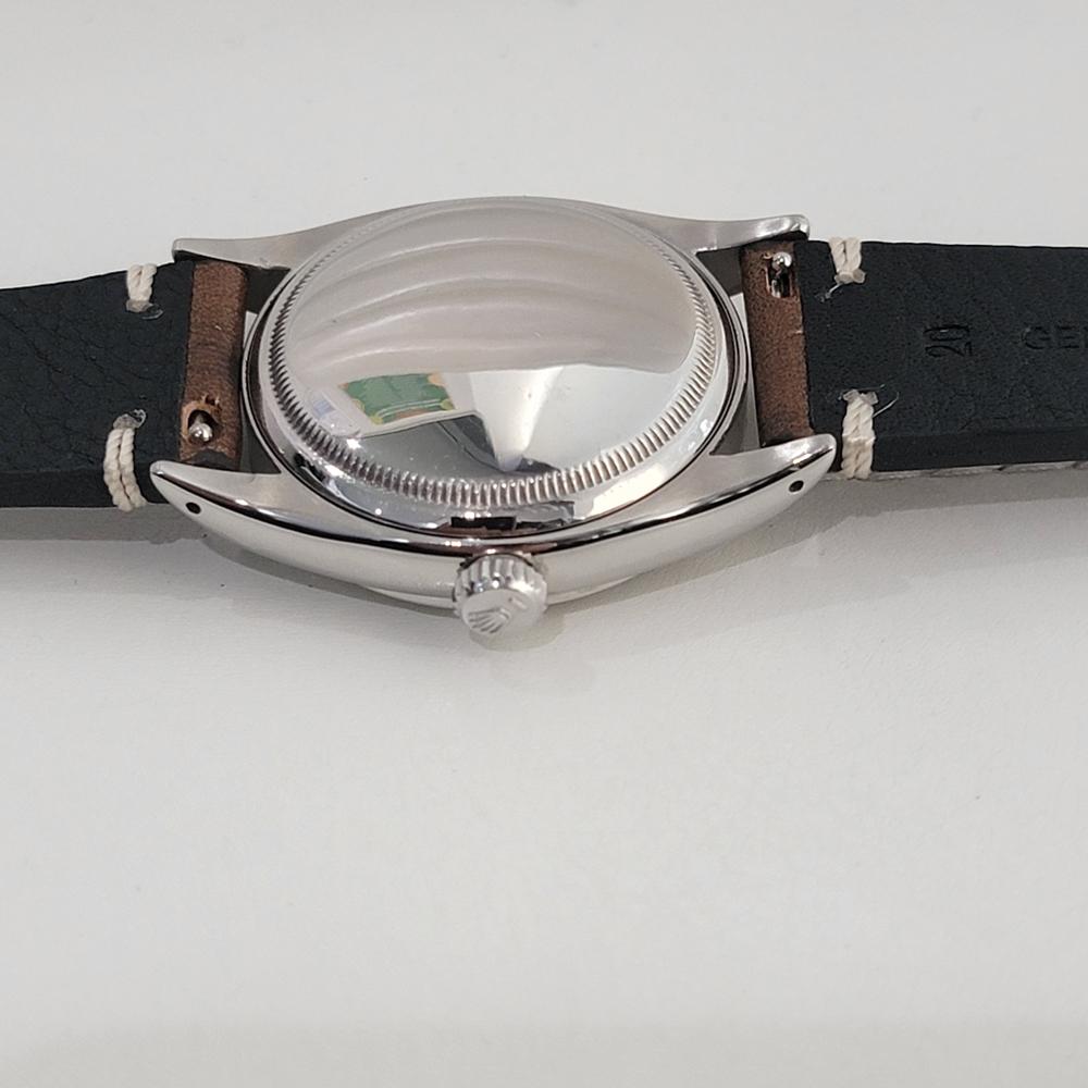 Mens Rolex Oyster Perpetual Ref 6305 36mm Red Date Automatic 1950s Vintage RA426 6