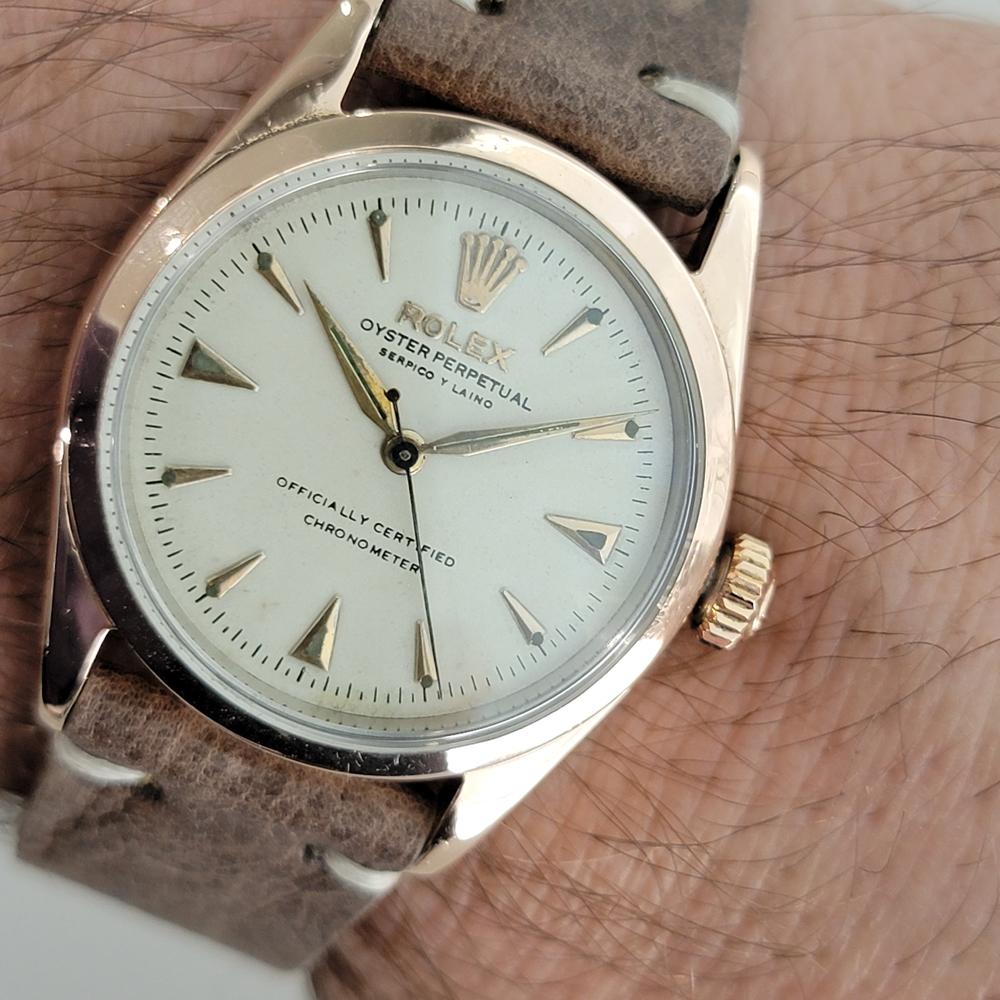 Mens Rolex Oyster Perpetual Ref 6334 Gold Capped Automatic 1960s RA321 For Sale 6