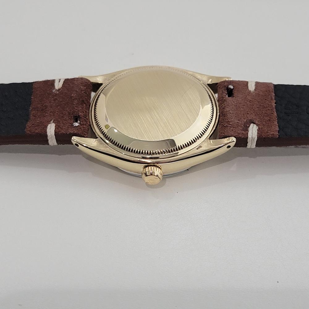 Herren Rolex Oyster Perpetual Ref 6467 9k Massivgold 34mm Automatik 1950er RA482 7