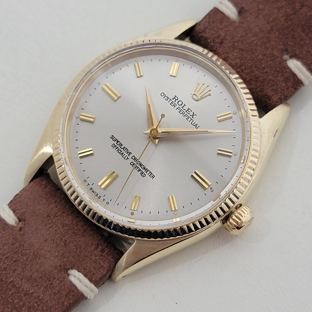 Herren Rolex Oyster Perpetual Ref 6467 9k Massivgold 34mm Automatik 1950er RA482 1