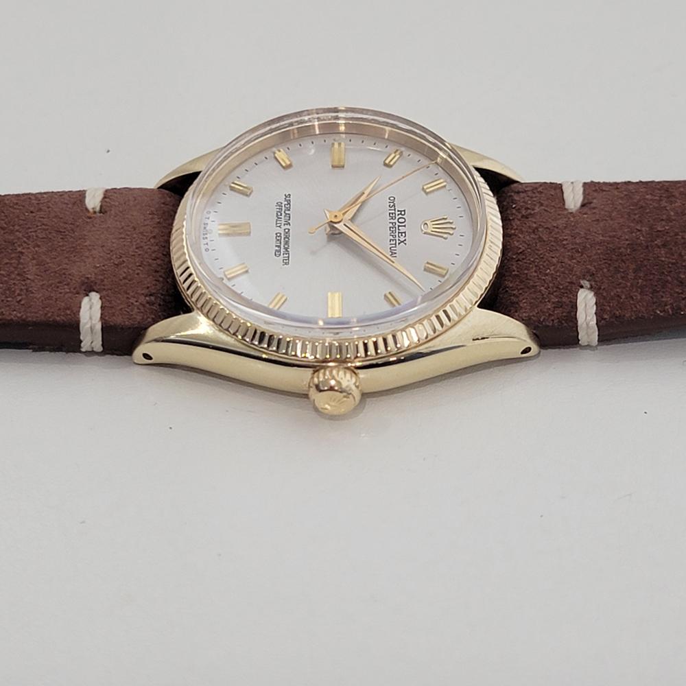 Herren Rolex Oyster Perpetual Ref 6467 9k Massivgold 34mm Automatik 1950er RA482 2