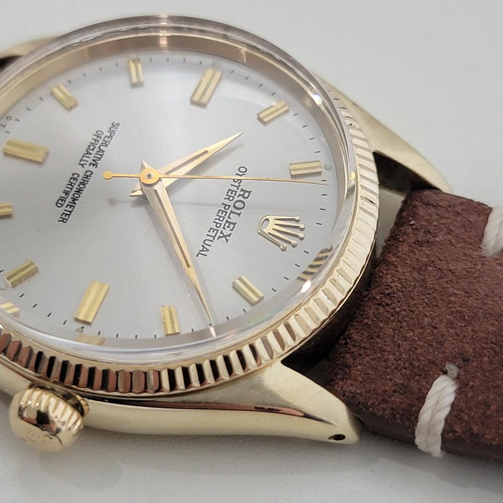 Herren Rolex Oyster Perpetual Ref 6467 9k Massivgold 34mm Automatik 1950er RA482 3