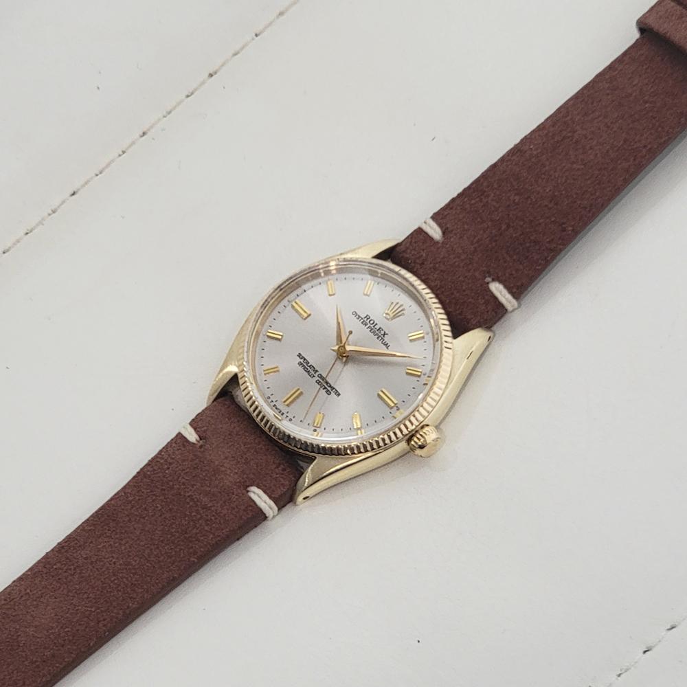 Herren Rolex Oyster Perpetual Ref 6467 9k Massivgold 34mm Automatik 1950er RA482 4