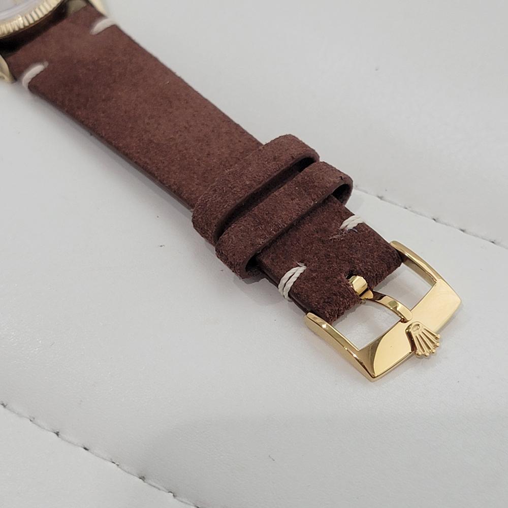 Herren Rolex Oyster Perpetual Ref 6467 9k Massivgold 34mm Automatik 1950er RA482 5