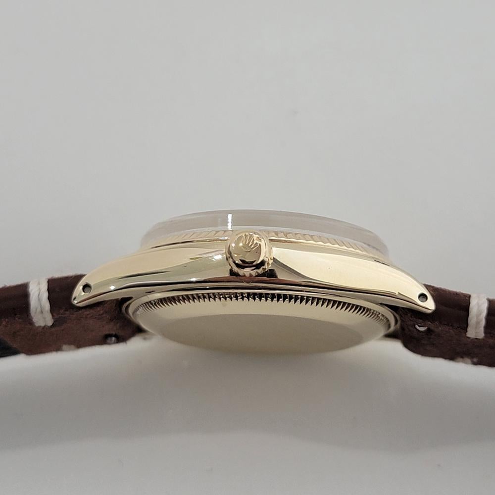Herren Rolex Oyster Perpetual Ref 6467 9k Massivgold 34mm Automatik 1950er RA482 6