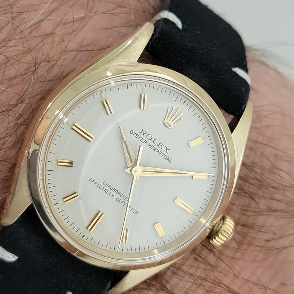 Mens Rolex Oyster Perpetual Ref 6564 14k Solid Gold 34mm Automatic 1950s RA462 9