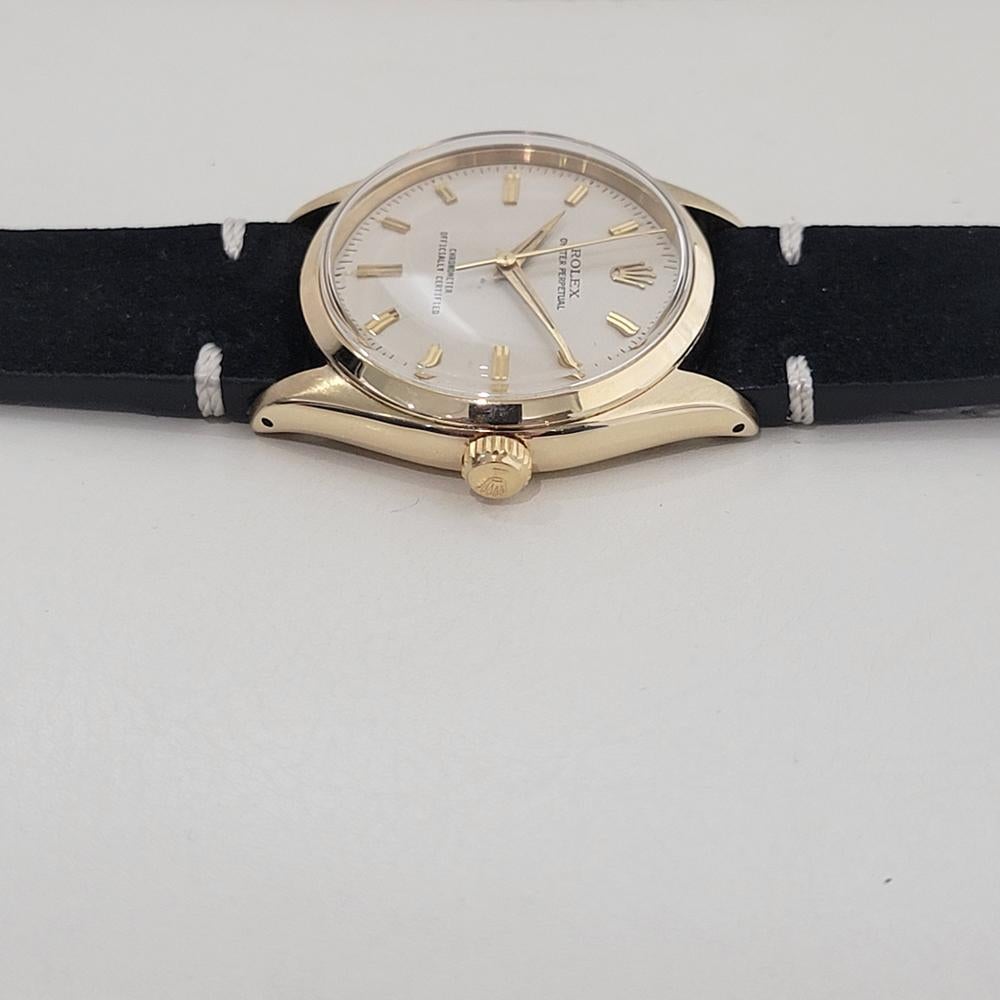 Mens Rolex Oyster Perpetual Ref 6564 14k Solid Gold 34mm Automatic 1950s RA462 1