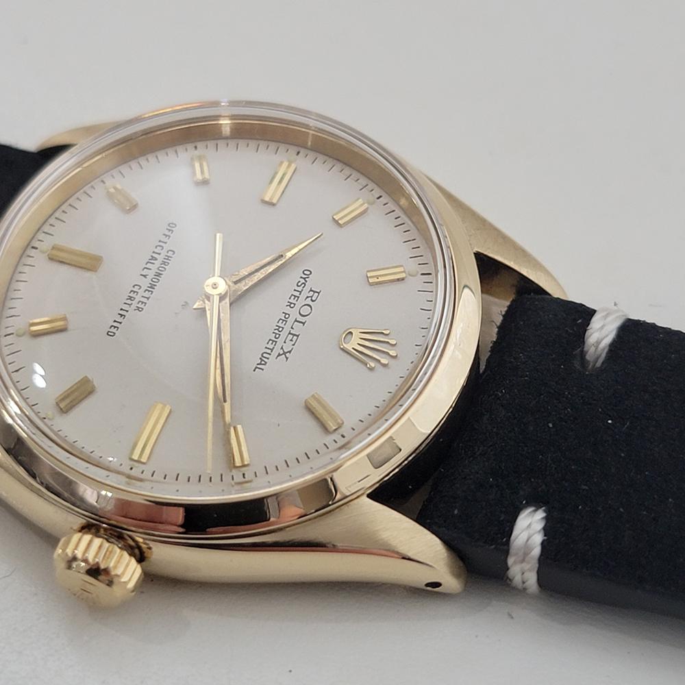 Mens Rolex Oyster Perpetual Ref 6564 14k Solid Gold 34mm Automatic 1950s RA462 2