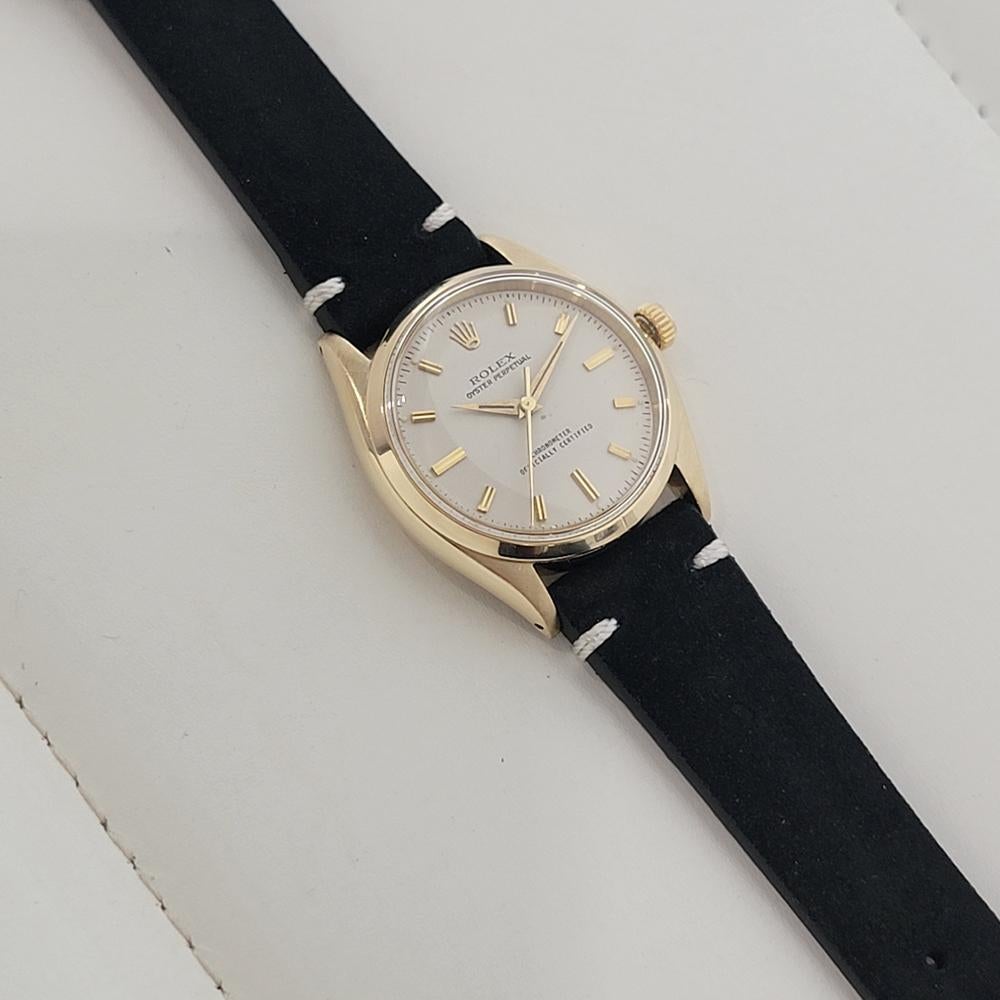 Mens Rolex Oyster Perpetual Ref 6564 14k Solid Gold 34mm Automatic 1950s RA462 3