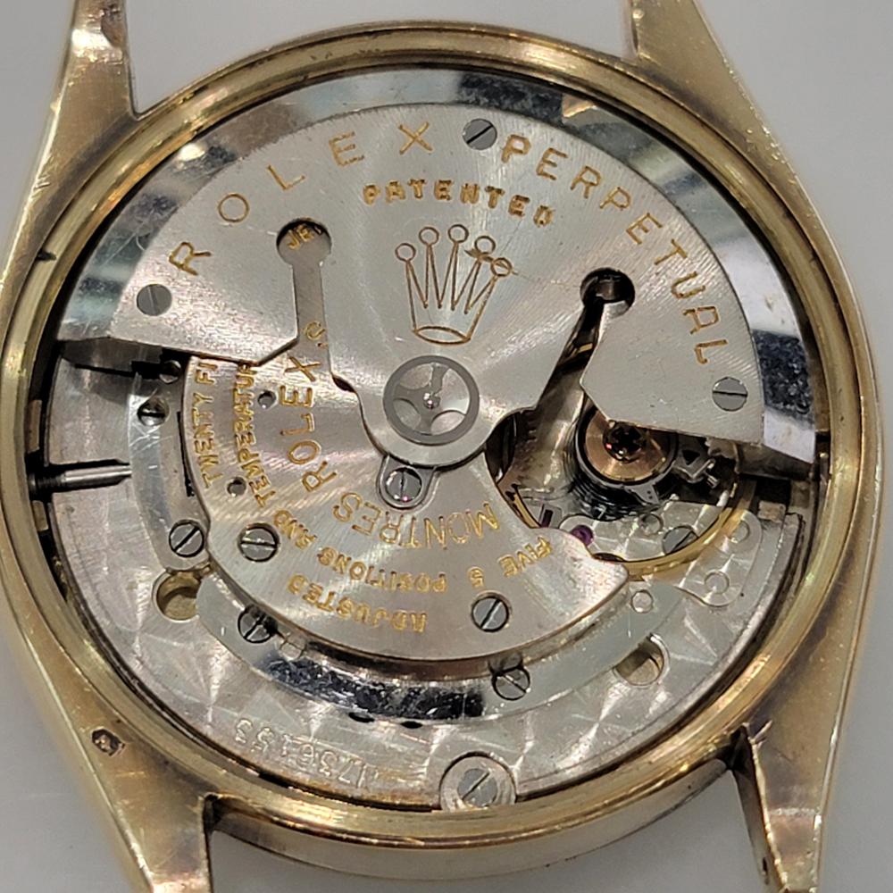 Mens Rolex Oyster Perpetual Ref 6564 14k Solid Gold 34mm Automatic 1950s RA462B 7