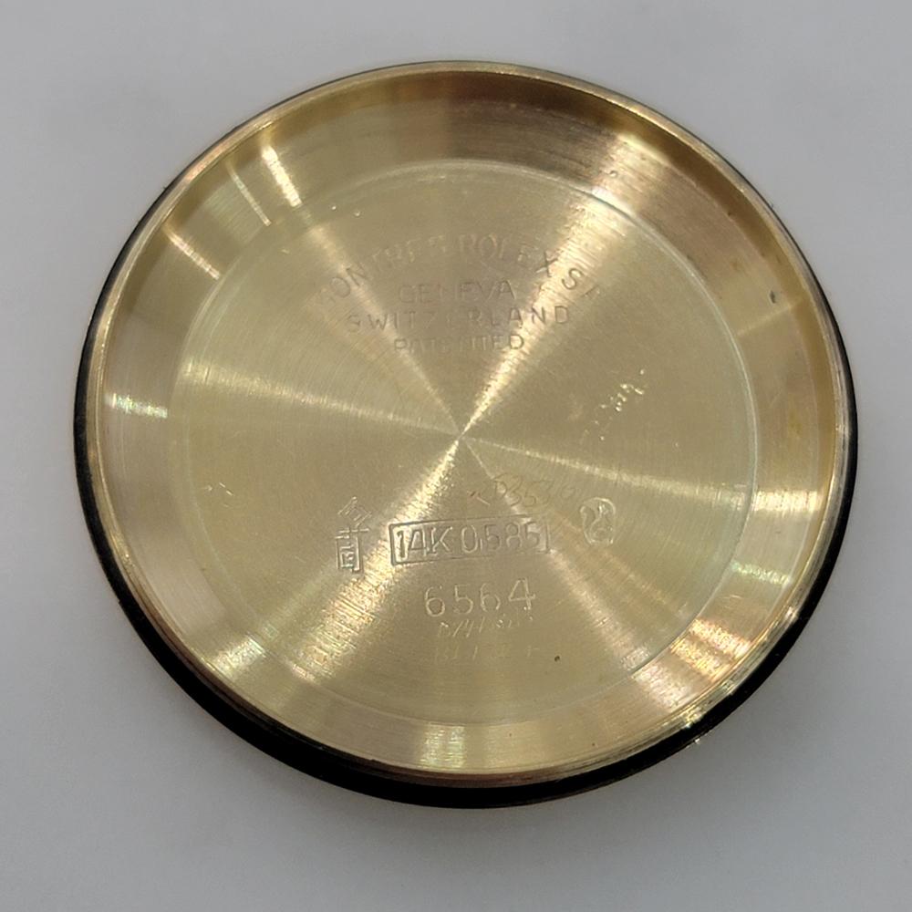 Mens Rolex Oyster Perpetual Ref 6564 14k Solid Gold 34mm Automatic 1950s RA462B 8