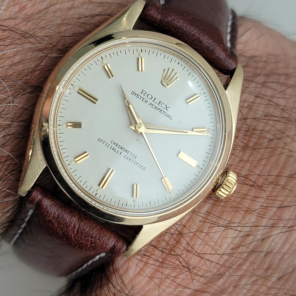 Mens Rolex Oyster Perpetual Ref 6564 14k Solid Gold 34mm Automatic 1950s RA462B 9