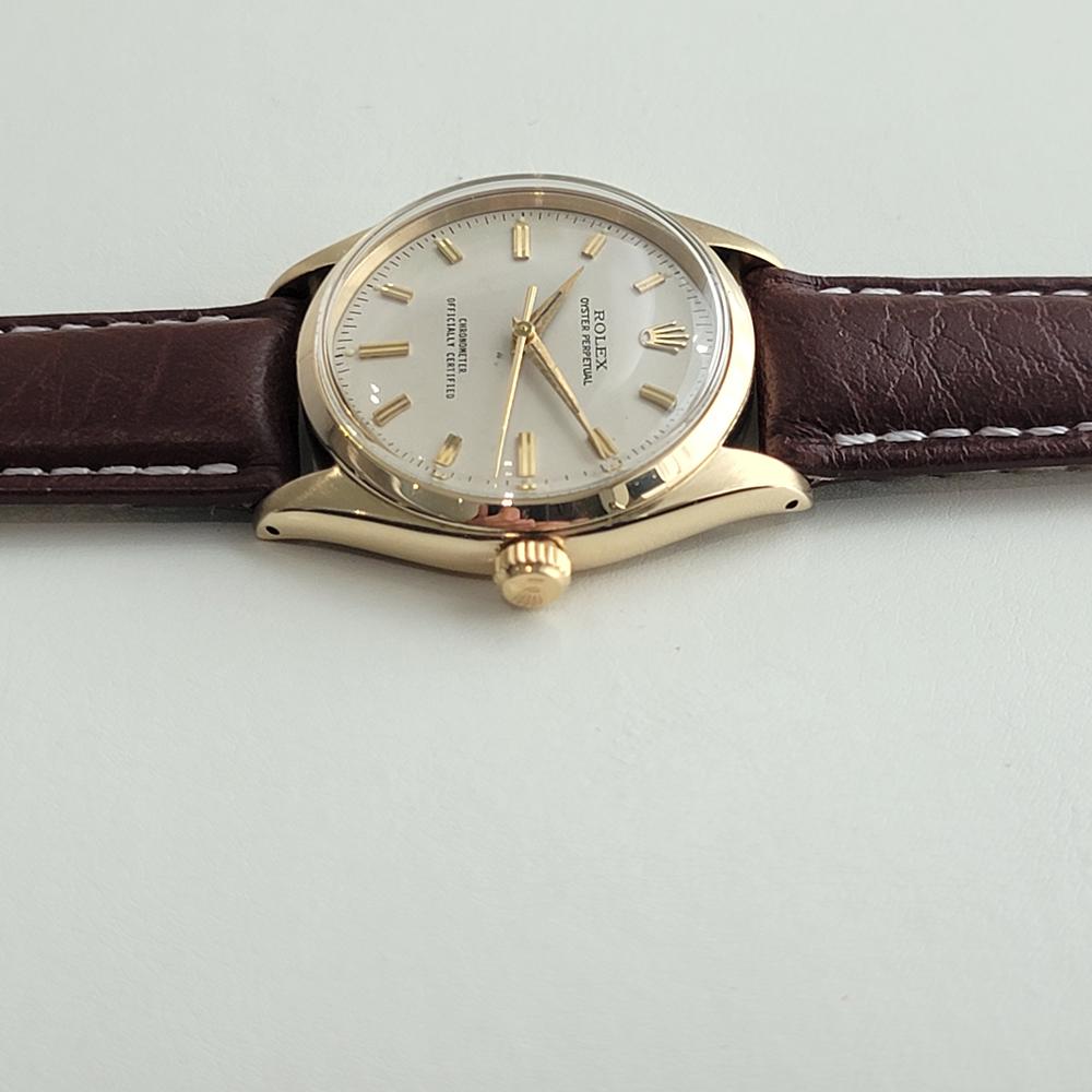 Mens Rolex Oyster Perpetual Ref 6564 14k Solid Gold 34mm Automatic 1950s RA462B 1