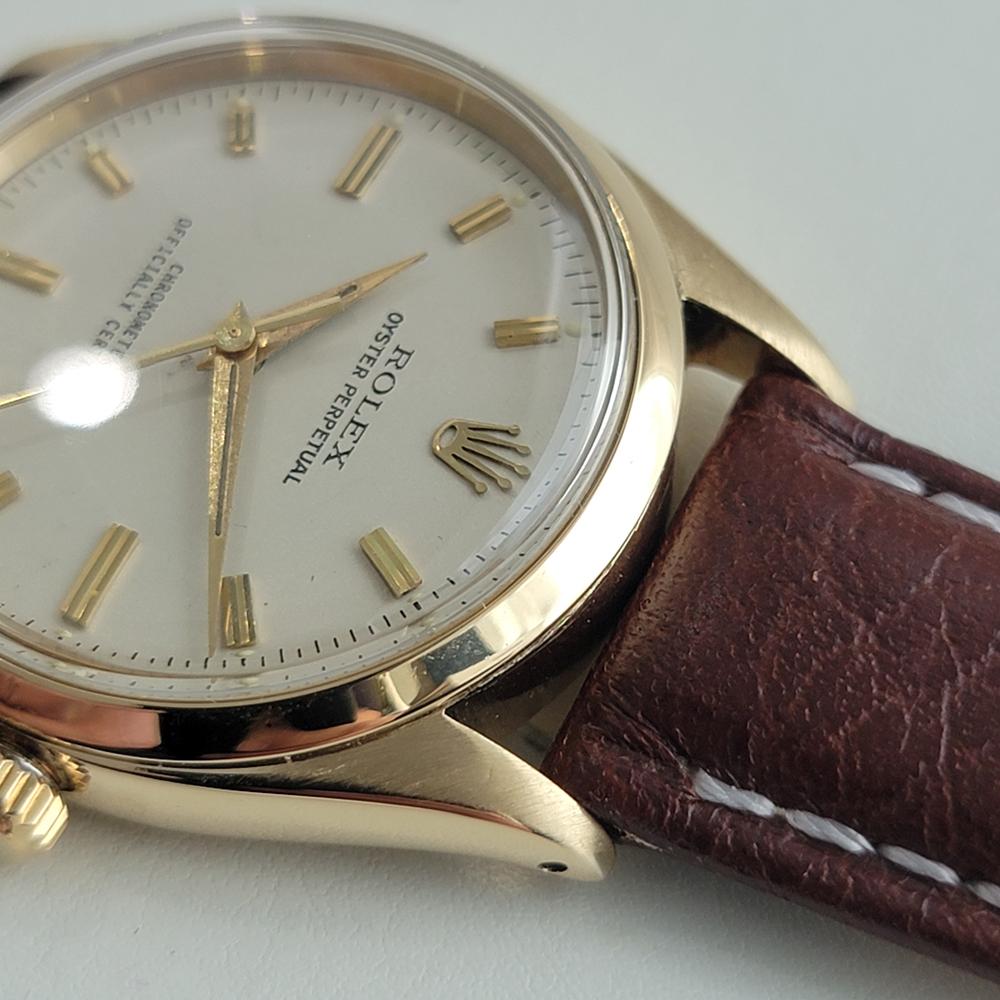 Mens Rolex Oyster Perpetual Ref 6564 14k Solid Gold 34mm Automatic 1950s RA462B 2