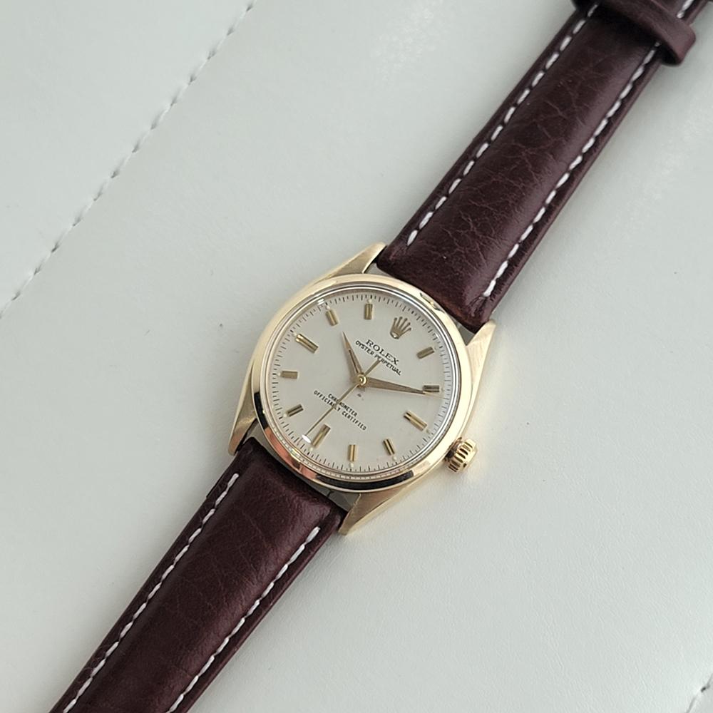 Mens Rolex Oyster Perpetual Ref 6564 14k Solid Gold 34mm Automatic 1950s RA462B 3