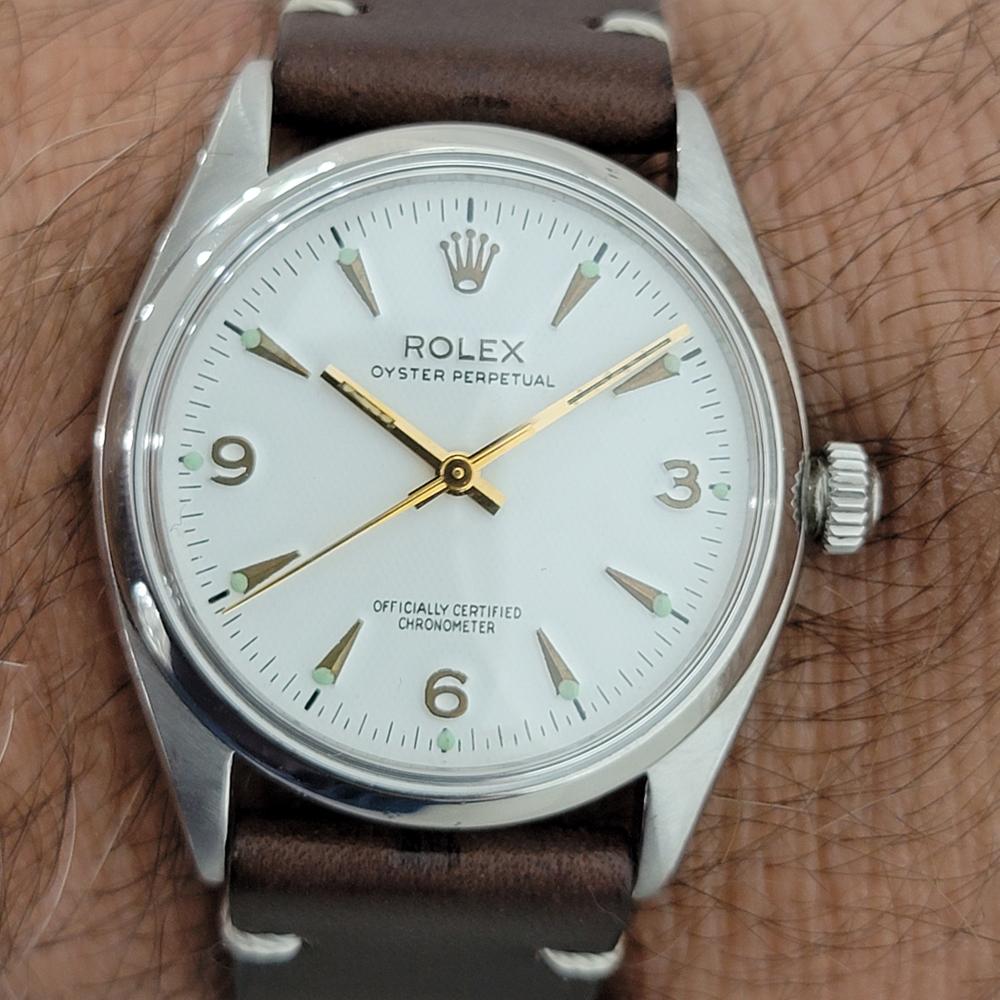 Mens Rolex Oyster Perpetual Ref 6564 Automatic 1950s Swiss Vintage RA223 8