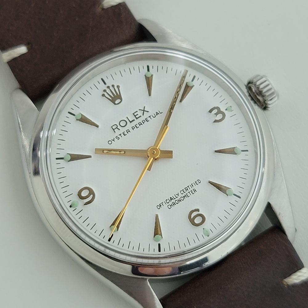 Mens Rolex Oyster Perpetual Ref 6564 Automatic 1950s Swiss Vintage RA223 In Excellent Condition In Beverly Hills, CA