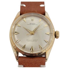 Herren Rolex Oyster Perpetual Ref 6585 14k Gold Automatik 1960er Jahre RJC162T