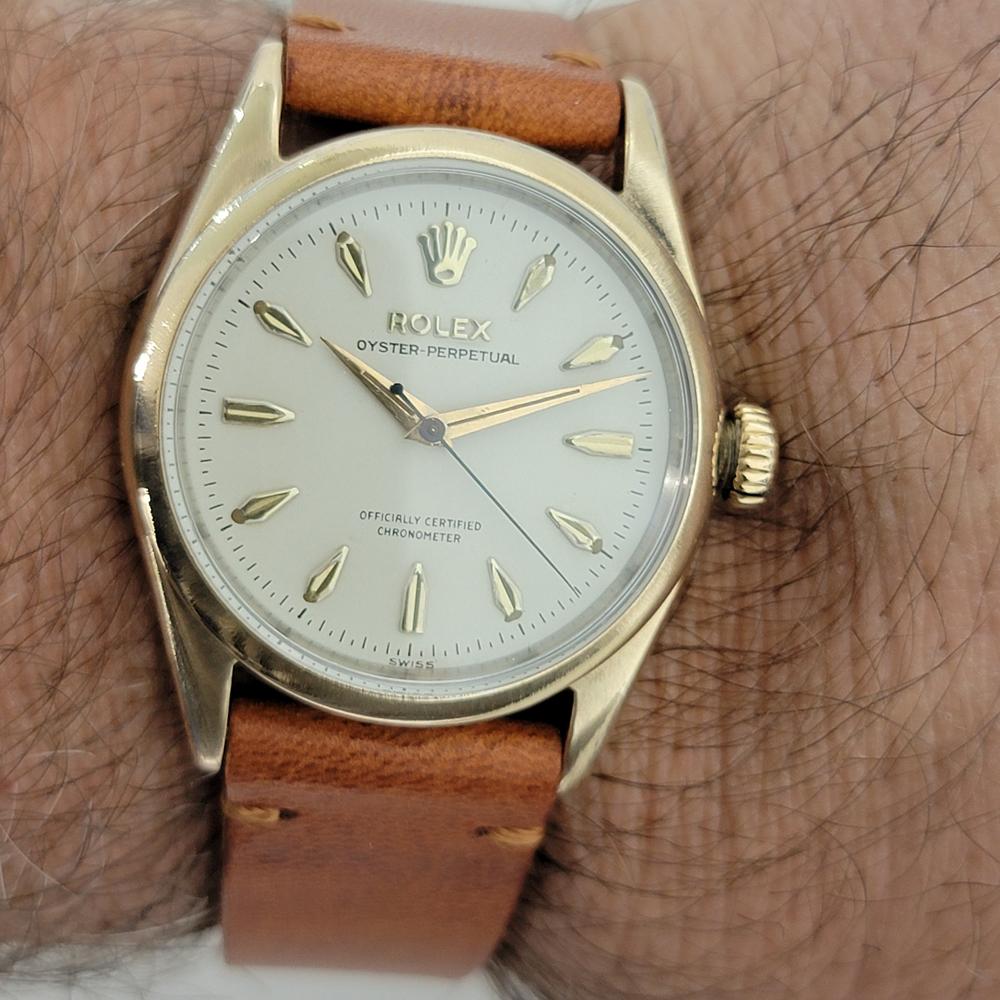 Mens Rolex Oyster Perpetual Ref 6634 Gold Capped Automatic 1950s RJC138 8