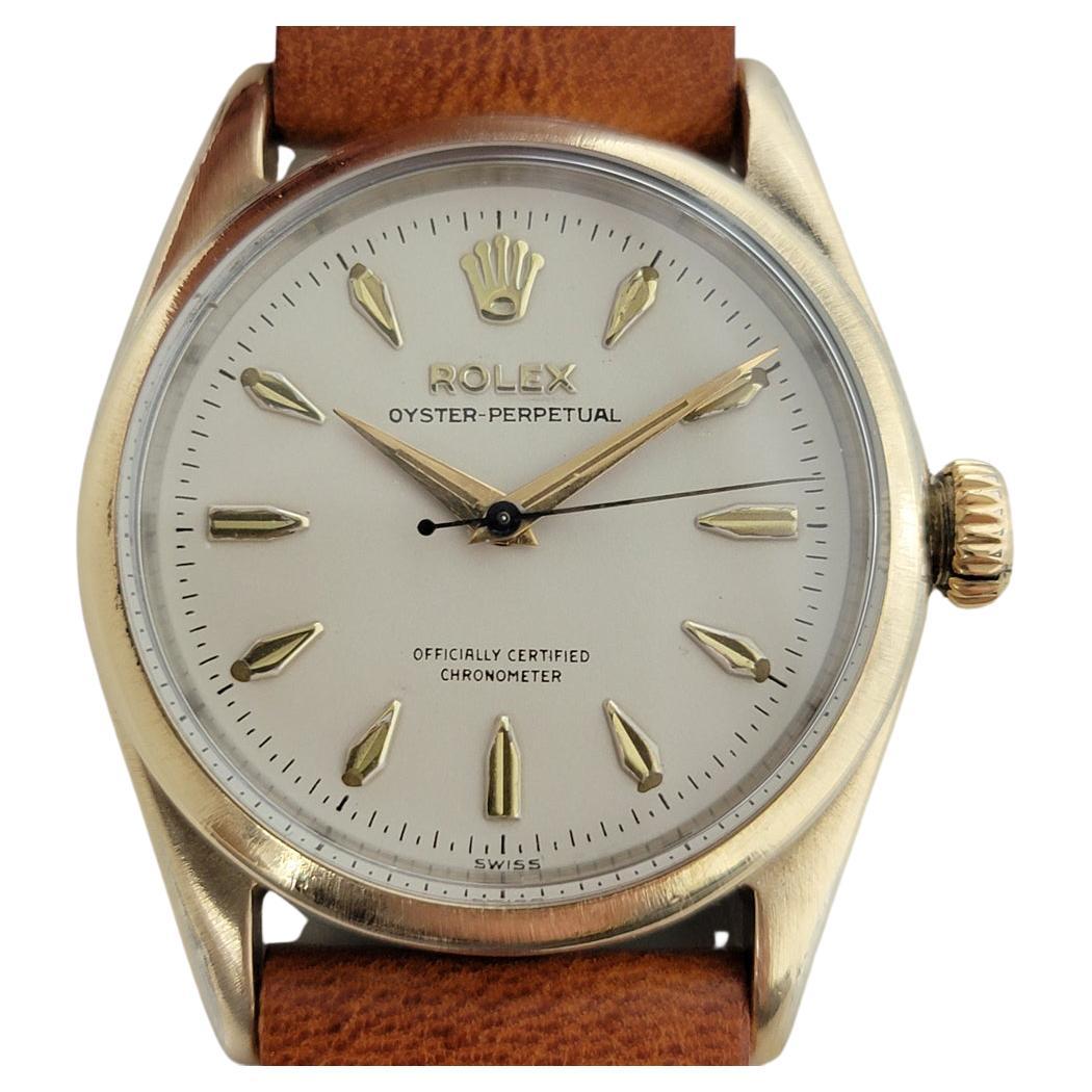 Mens Rolex Oyster Perpetual Ref 6634 Gold Capped Automatic 1950s RJC138