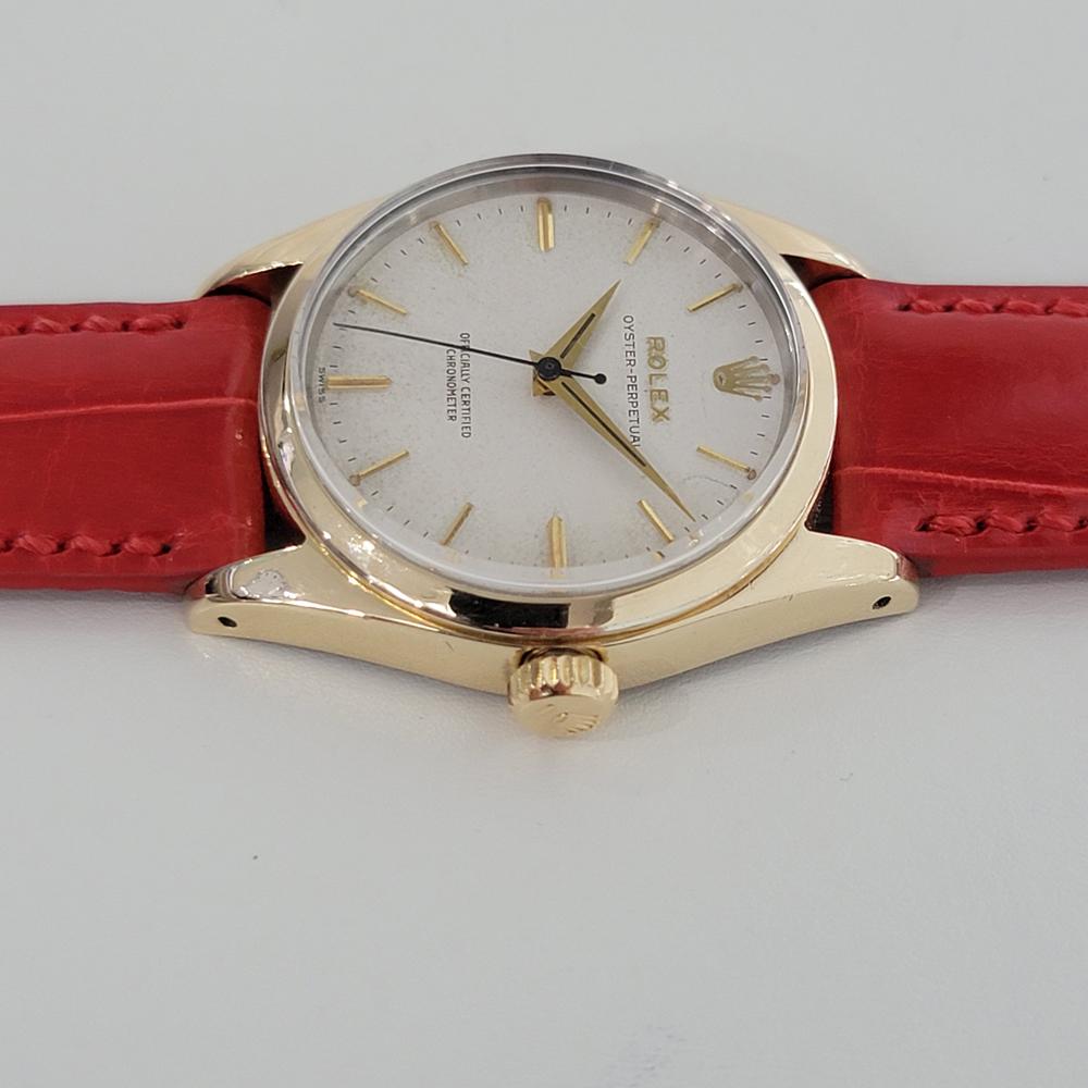 Mens Rolex Oyster Perpetual Ref 6634 Gold Capped 1950s Automatic RA237 In Excellent Condition For Sale In Beverly Hills, CA
