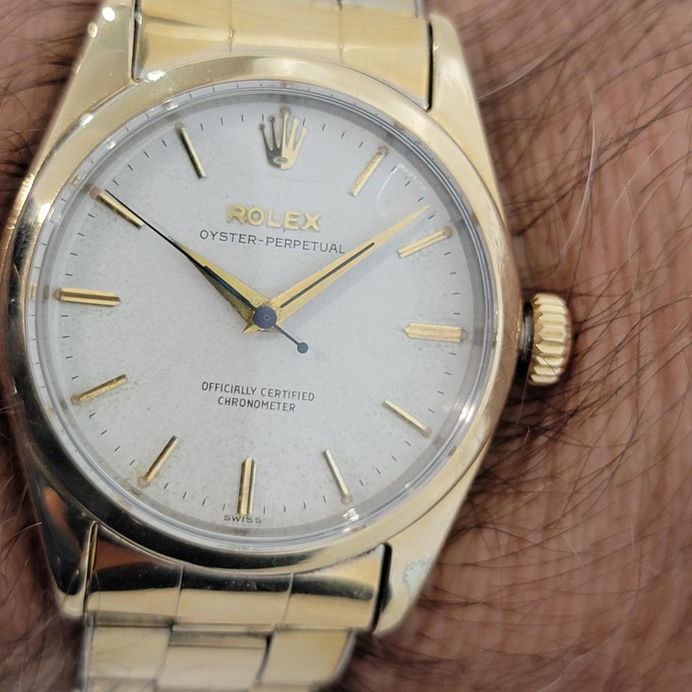Mens Rolex Oyster Perpetual Ref 6634 Gold Capped Automatic 1950s RA237G For Sale 5