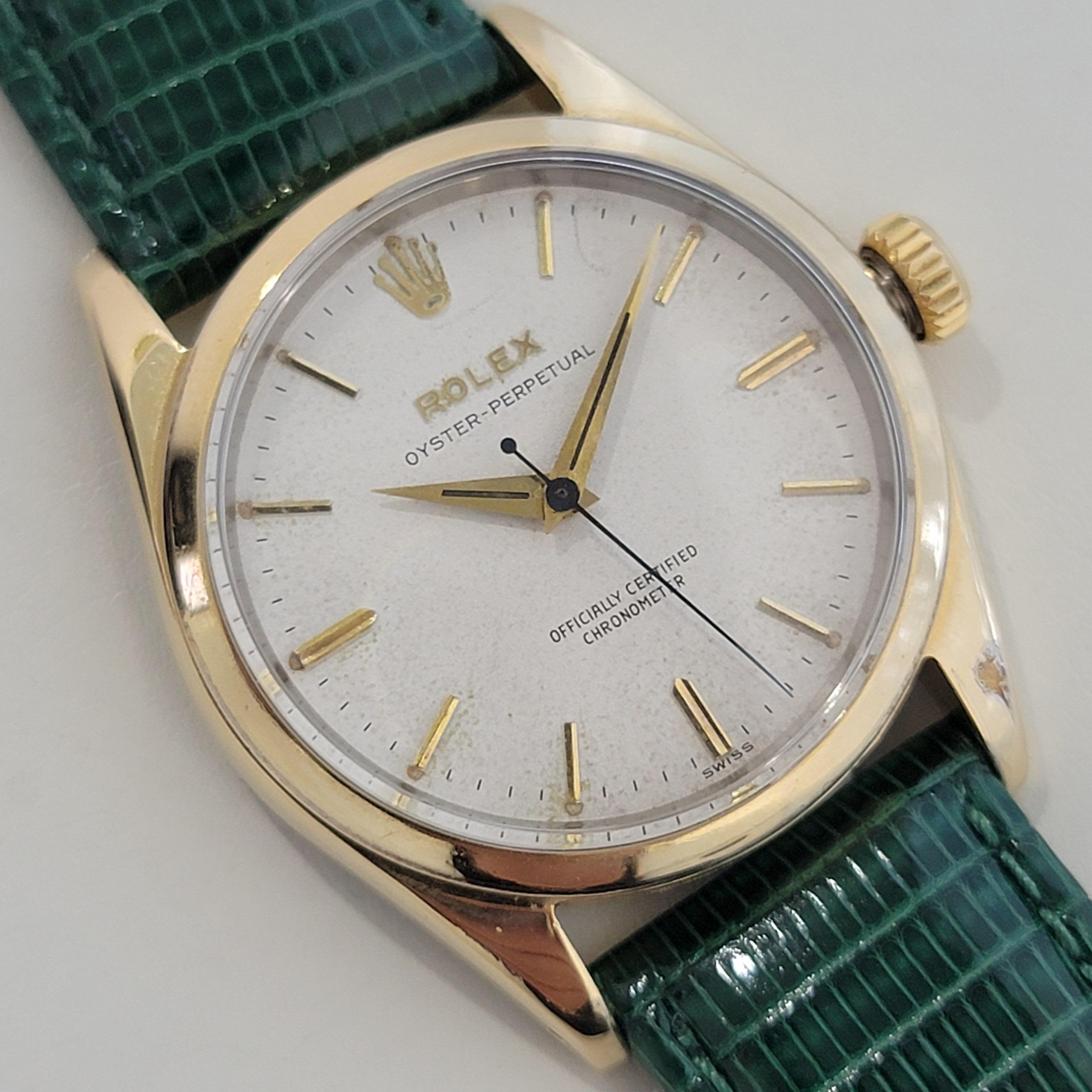 Contemporary Mens Rolex Oyster Perpetual Ref 6634 Gold Capped Automatic 1950s Vintage RA237B