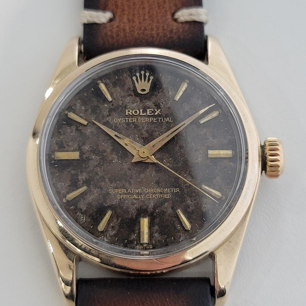 Luxurious classic, Men's Gold-Capped Rolex Oyster Perpetual Ref.6634 automatic dress watch, Rolex's 
